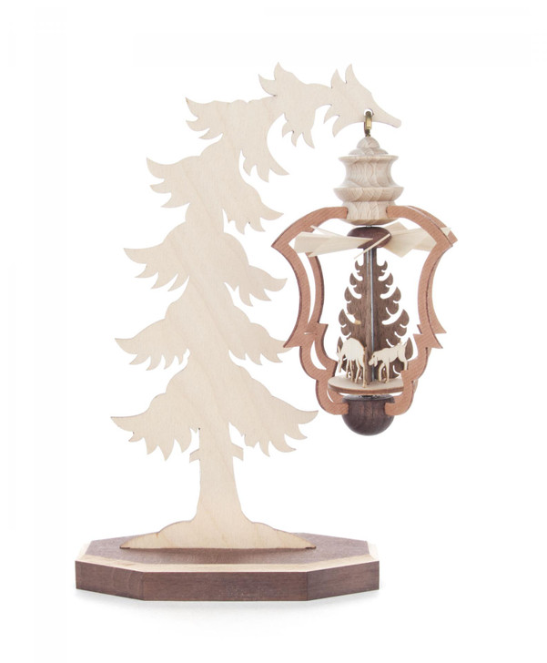 Miniature Pyramid Bending Tree German Pyramid | Warm Air Pyramid – alternate view of the Christmas pyramid