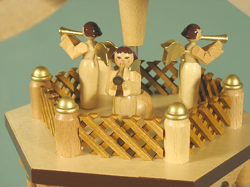 Nativity Christmas Carousel Pyramid – detail view of the Christmas pyramid