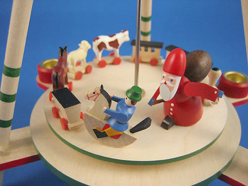 Santa Toys German Christmas Pyramid – side view of the Christmas pyramid
