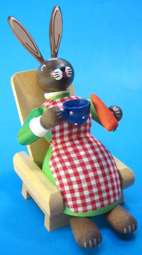 Grandmother Bunny Rabbit German Smoker – alternate view of the German Christmas smoker
