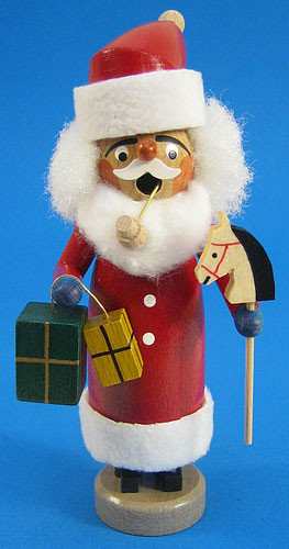 Small Santa Carrying Gifts German Smoker – detail view of the German Christmas smoker
