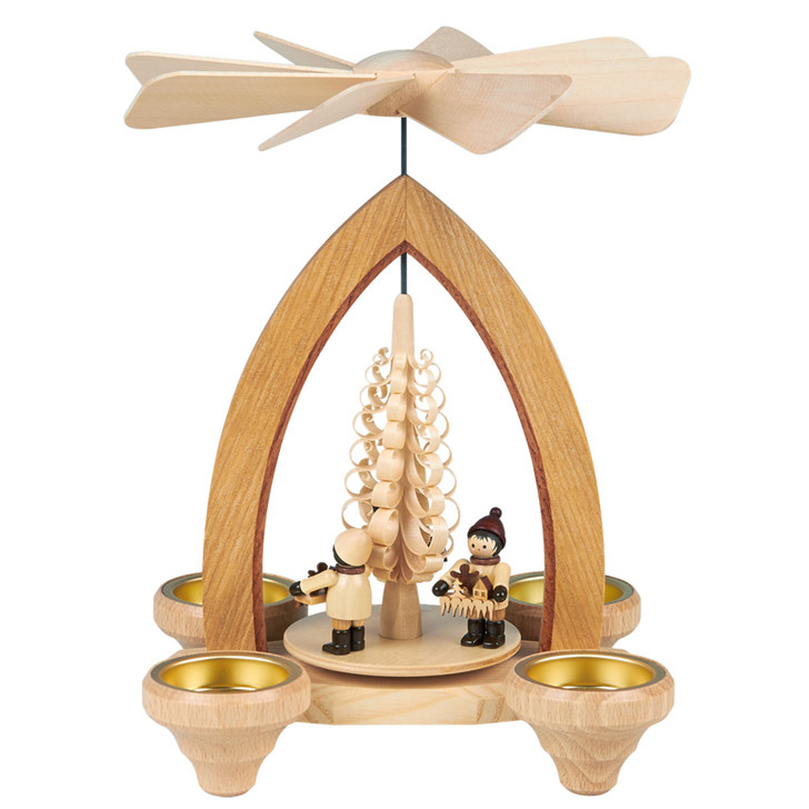 Natural Children German Pyramid – alternate view of the Christmas pyramid