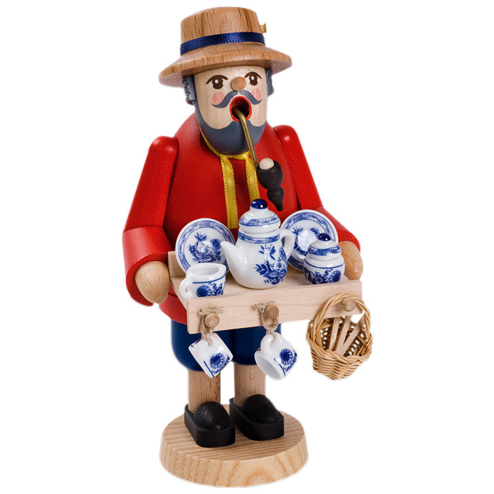 Porcelain Vendor Peddler German Smoker – German Christmas smoker by Richard Glaesser