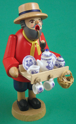 Porcelain Vendor Peddler German Smoker – alternate view of the German Christmas smoker