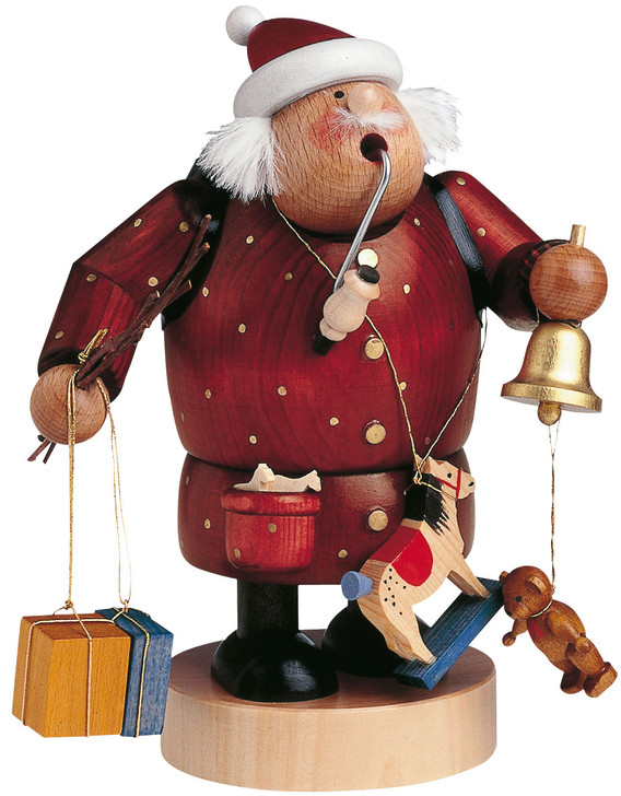 Santa Holding a Bell and Toys German Smoker – German Christmas smoker by KWO