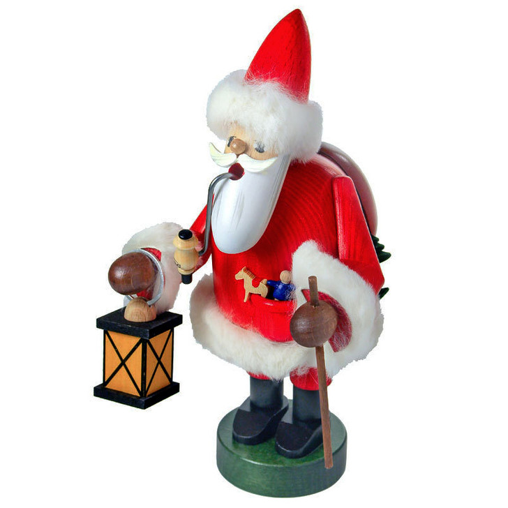 Santa Holding a Lamp German Smoker