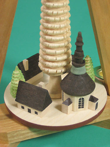 Seiffen Village German Pyramid – detail view of the Christmas pyramid