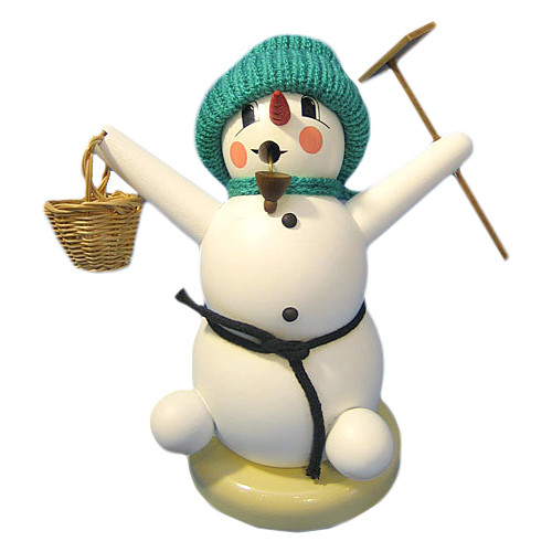 Snowman Basket and Rake German Smoker – alternate view of the German Christmas smoker