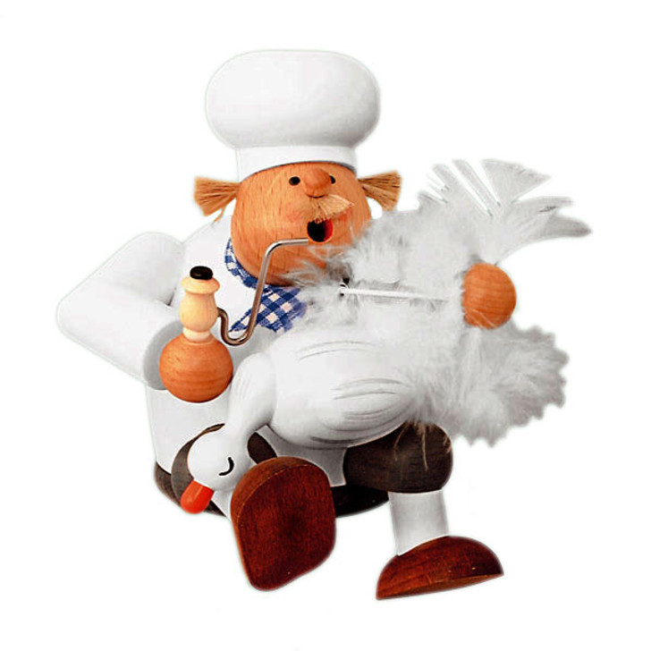 Chef Plucking Goose German Smoker