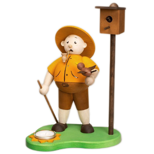 Kalle Guck Holding Bird German Smoker – German Christmas smoker by Zeidler Holzkunst GmbH