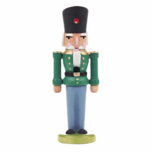 Mini Green German Nutcracker – German nutcracker by Echte Erzgebirgishe Handarbeit