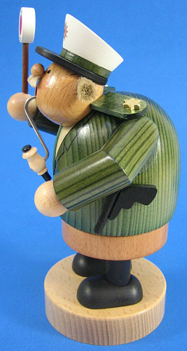 Policeman Halt Incense German Smoker – side view of the German Christmas smoker