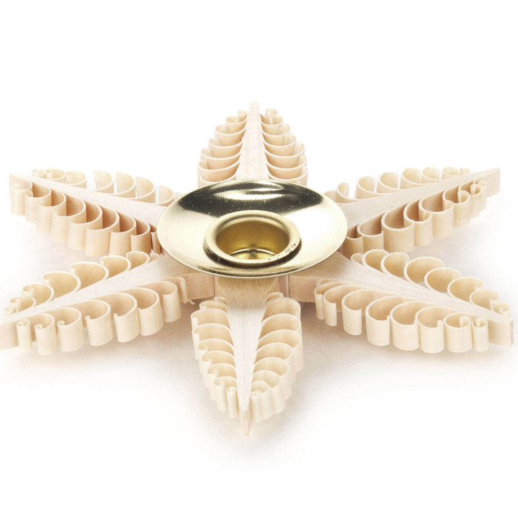 Shaved Star Candleholder – wooden candleholder by Udo Rudolph