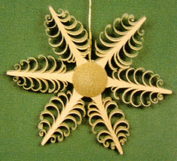Small Shaved Star German Ornament – alternate view of the Christmas ornament