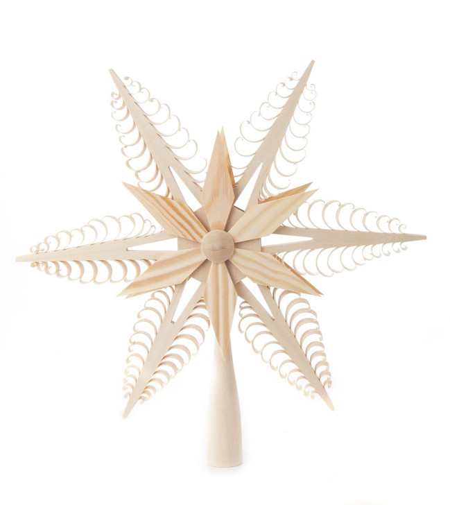 Shaved Tree Topper Star - 10 inches – Christmas ornament by Udo Rudolph