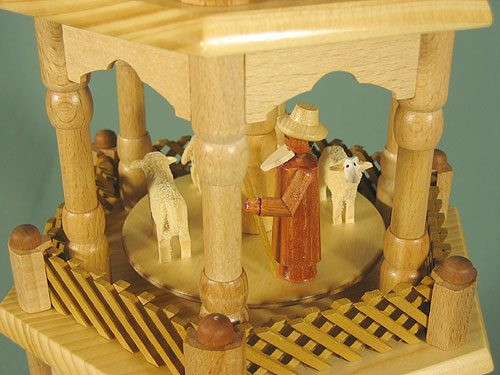 Erzgebirge Angels German Pyramid 4 Level – side view of the Christmas pyramid