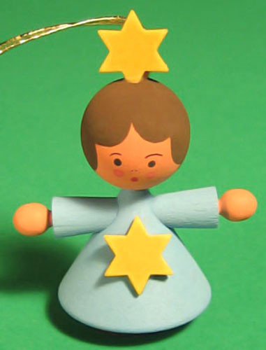 Angel Child Ornament Blue – alternate view of the Christmas ornament