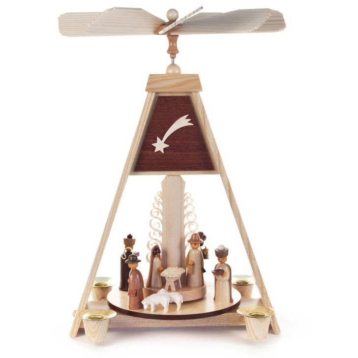 Christmas Carousel Pyramid Nativity – alternate view of the Christmas pyramid