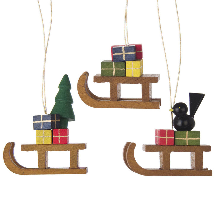 Christmas Sled German Ornaments three – Christmas ornament
