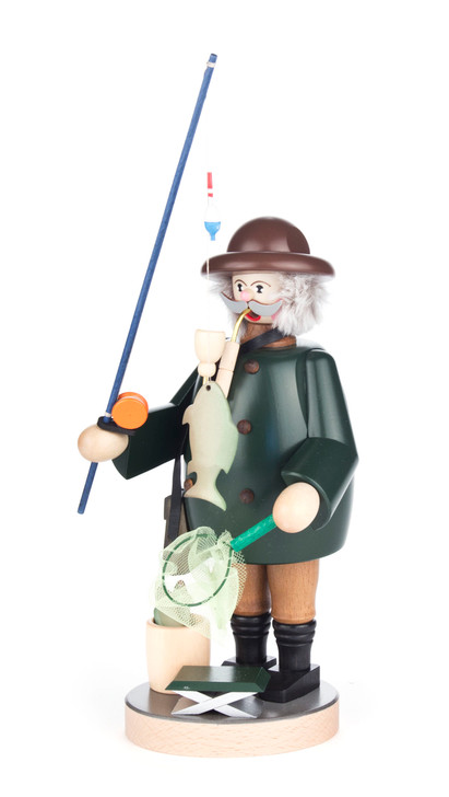 Fishing Angler German Incense Smoker – German Christmas smoker by Peter Wolf