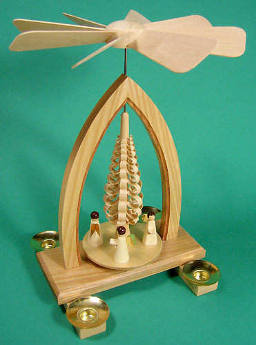 Gowned Angel Christmas German Pyramid – alternate view of the Christmas pyramid