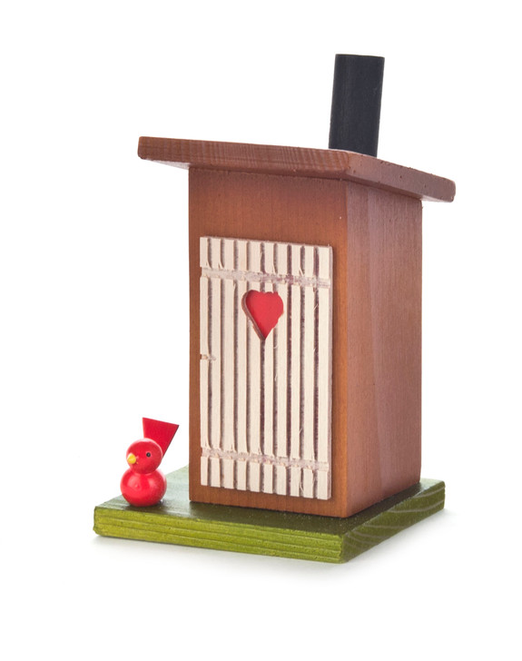 Miniature Little Outhouse Smoker | 3.5 Inches Tall – German Christmas smoker by Ralf Zenker