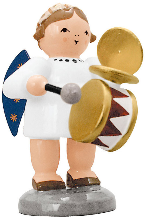 Angel Drum Cymbals German Figurine – Christmas ornament by KWO
