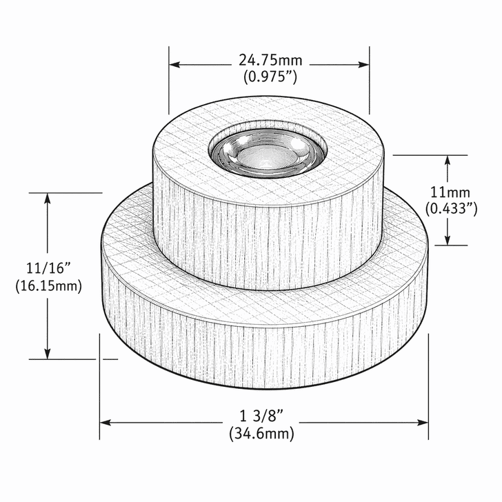 Pyramid Disk Cup Glass Bearing – alternate view of the Christmas pyramid