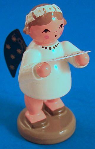 Angel German Figurine Singing Sheet Music – alternate view of the Christmas ornament