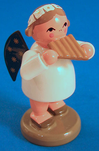 Angel German Figurine Pan Pipes – alternate view of the Christmas ornament