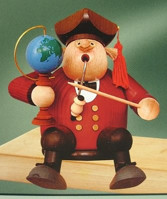 Teacher Geography Professor Shelf Sitter Smoker | 6.25 Inches Tall – alternate view of the German Christmas smoker