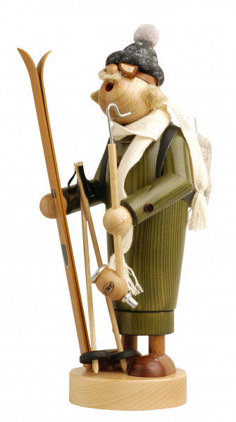 Skier German Incense Smoker | 10.5 Inches Tall – German Christmas smoker by KWO