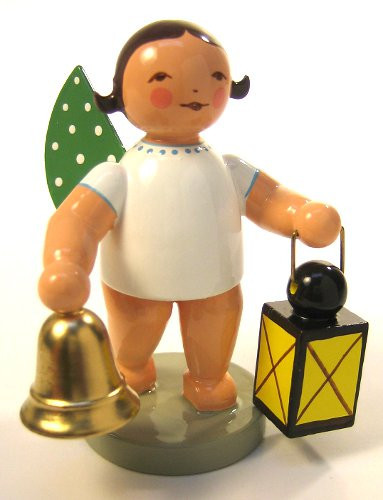 WENDT & KÜHN Angel Bell Lantern Figurine - Brunette – Christmas figurine