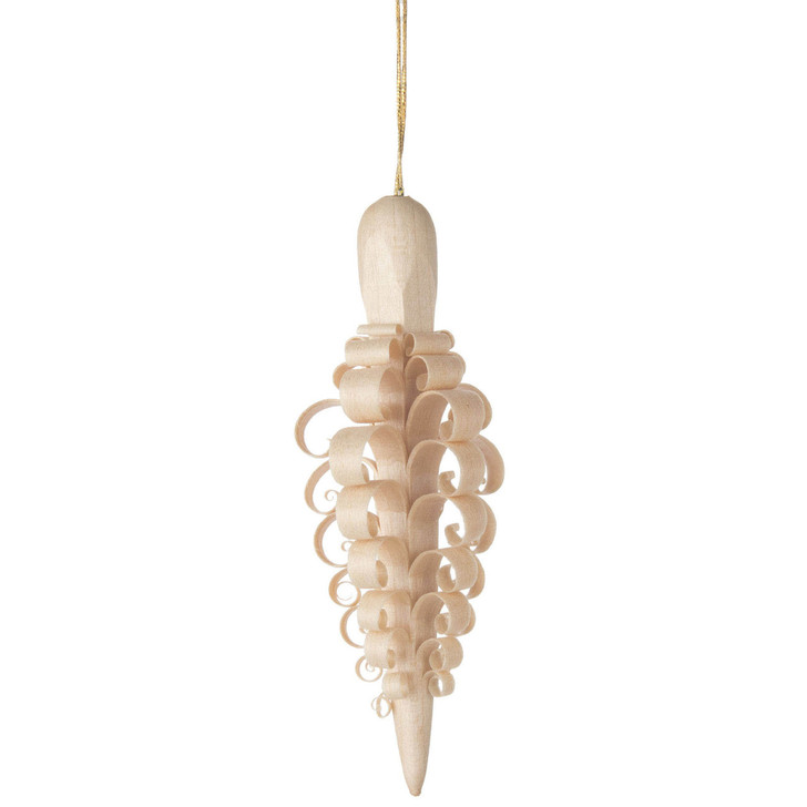 Wooden Shaved Pinecone German Ornament – Christmas ornament by Falko Beyer