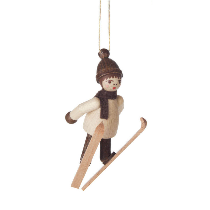 Natural Holiday Sports Children German Ornament Ski Jump