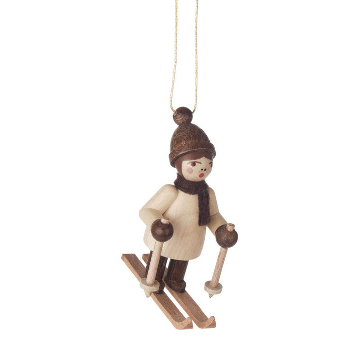 Natural Holiday Sports Children German Ornament Skiing – Christmas ornament