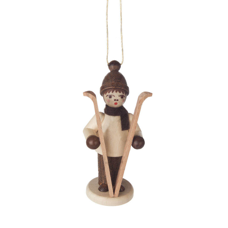 Natural Holiday Sports Children Ornament Skis – Christmas ornament