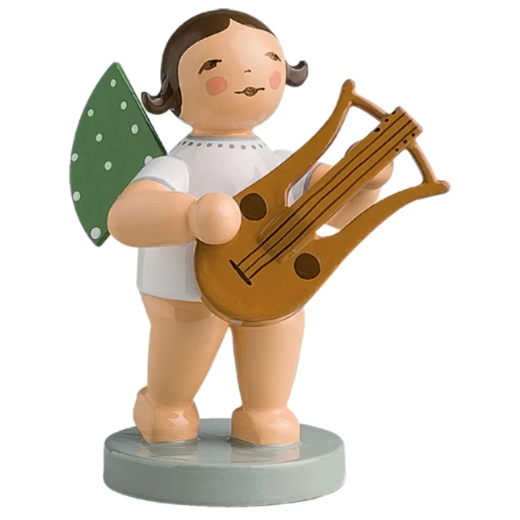 WENDT & KÜHN Brunette Angel Lyre Figurine Standing – Christmas figurine