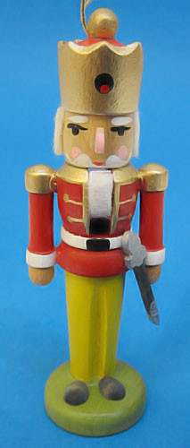 Nutcracker German King Ornament Red Jacket Sword – detail view of the German nutcracker