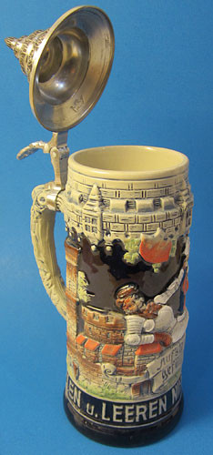 Happy Drinking Times German Beer Stein – detail view of the German handcrafted gift