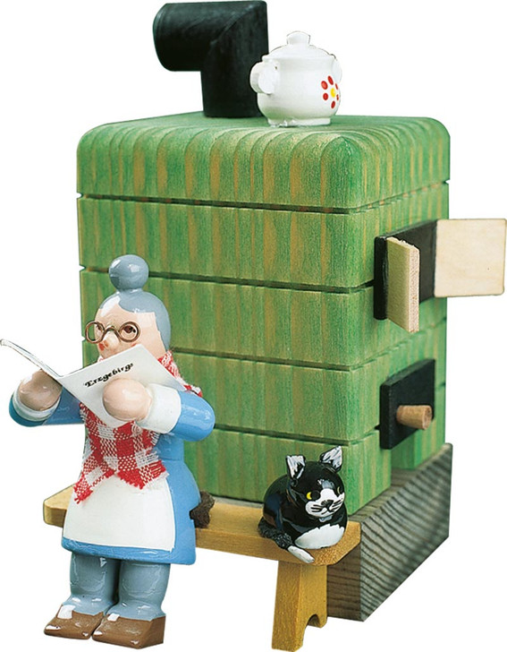 Miniature Oma Stove Mini Incense Smoker | 4 Inches Tall – alternate view of the German Christmas smoker