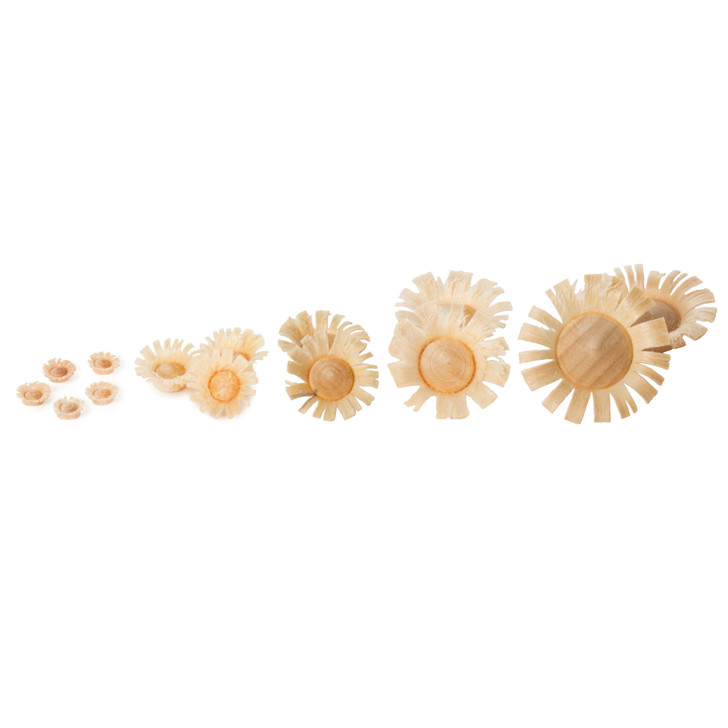 Wooden German Small Wood Flower - Pack of 5 – Christmas ornament