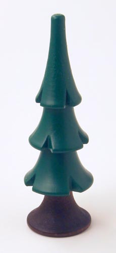 Wooden German Tree Green 3 inch Small Figurine – alternate view of the Christmas ornament