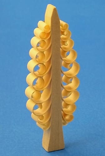 Wooden German Flat Shaved Tree 70mm Figurine – Christmas ornament