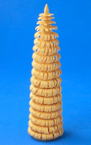 Shaved Natural Wood Ring Tree Figurine 10cm – wooden figurine