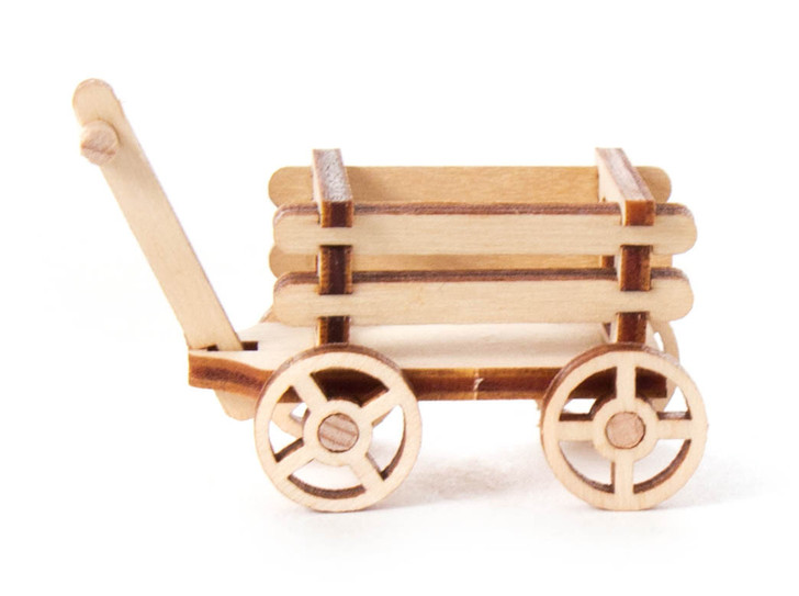 German Figurine Wooden Wagon – Christmas ornament by Dieter Dost Erzgeb. Holzartikel