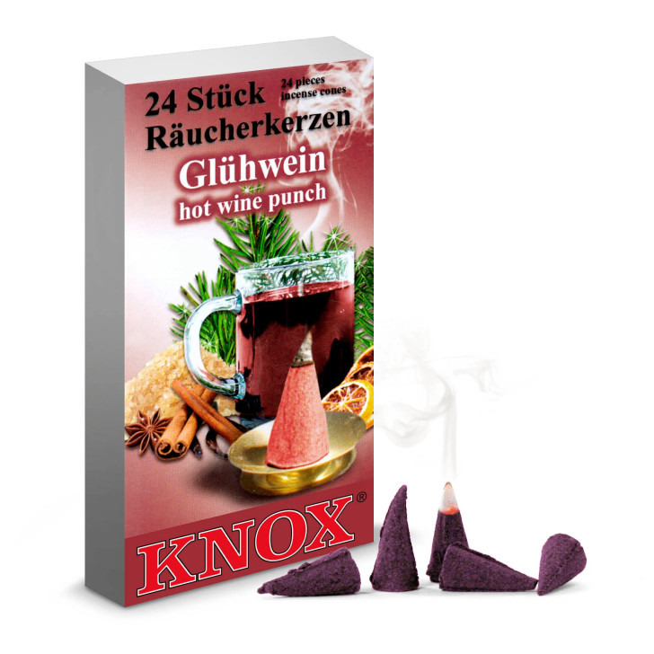 KNOX Mulled Wine German Incense Cones – detail view of the German Christmas smoker