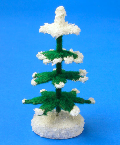 Wooden Green White German Tree Figurine 51mm – alternate view of the wooden figurine