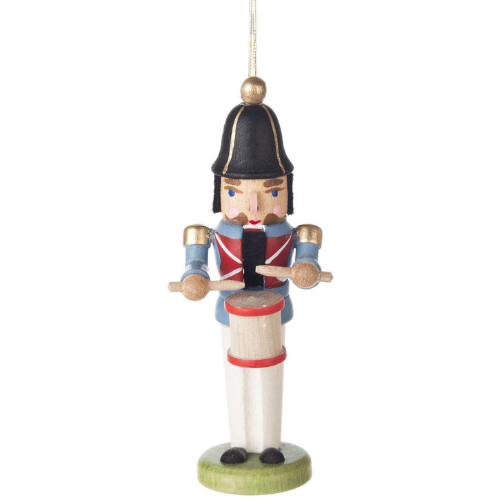 Nutcracker Drummer German Ornament Gray – German nutcracker by Karl-Heinz Bilz