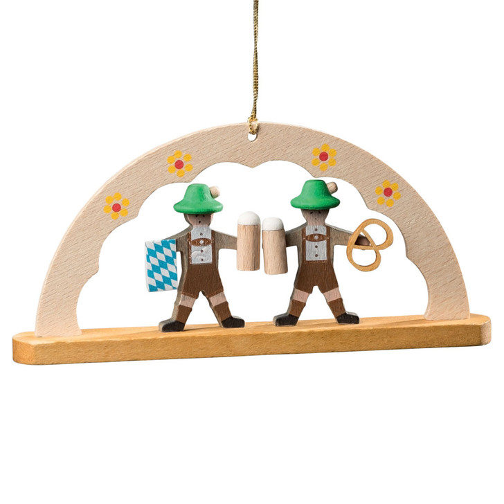Oktoberfest Bavarian German Pretzel Man Ornament – Christmas ornament by Richard Glaesser
